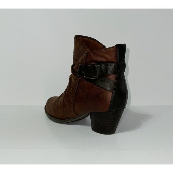 Beartraps Brown Side Zip Boots - Women's Size 8 M Booties Rikita - Picture 14 of 16